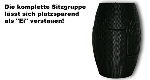 KMH®, 3-teilige Gartensitzgruppe (inklusive Sesselauflage und Kissen) (#106057) - 2