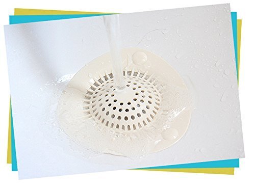 Joyoldelf Abflusssieb Abflußsieb Haarsieb für Duschen, Gummi, Weiß - 6
