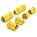 Produktbild Premium MT30 Original Amass 3Pin 3Pol Goldstecker Stecker Buchse für Multirotor Brushless Motor auf Regler 30A Hochstrom Verpolungsicher Male Female Steckverbindung für Motor-Regler Verbindungen RC von Mr. Stecker Modellbau (3 Paar = 6 Stück)