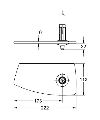 GROHE Ablage zur Montage am unteren Ende einer Brausestange 28549000 - 2