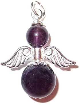 Engel Anhänger echt Silber Edelstein Amethyst Schutzengel Anhänger handgemacht