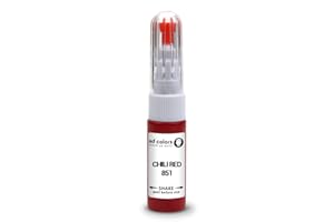 SD COLORS CHILI RED 851 compatible con BMW/MINI nuevo kit de reparación de bolígrafo de pintura de retoque 20 ML SCRATCH CHIP CEPILLO CODE COLOR 851 CHILI ROJO