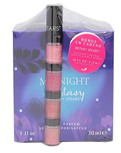 Britney Spears Midnight Fantasy Gift Set 30ml EDP Spray + 2.9ml Stacking Lipgloss