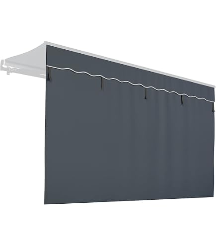 Mendler Volant für elektrische Vollkassetten-Markise T124, 5x3m ausfahrbarer Volant Polyester