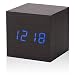 Produktbild Cadillaps Holz Tischuhr LED Wecker Digital Uhr Schlafzimmer Zeit Kalender Temperatur Rechteck Uhren