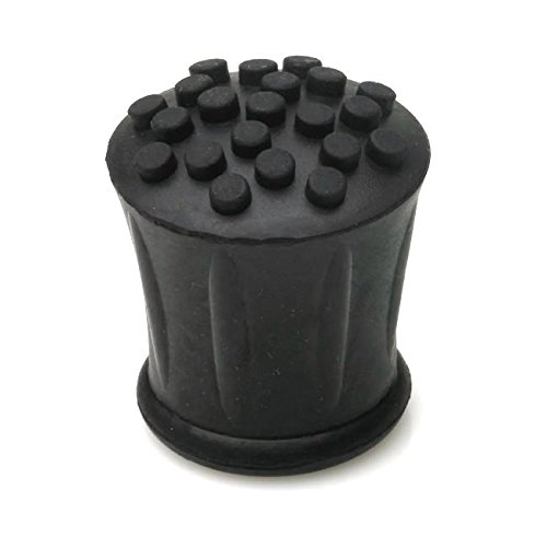 Bulk Hardware bh05583 Gummipuffer für Gehstock, 22 mm, robust, Schwarz, 4 Stück