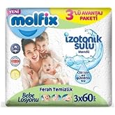 Isotonic Juicy Wipes (3 x 60 Pieces) containing Molfix Baby Lotion