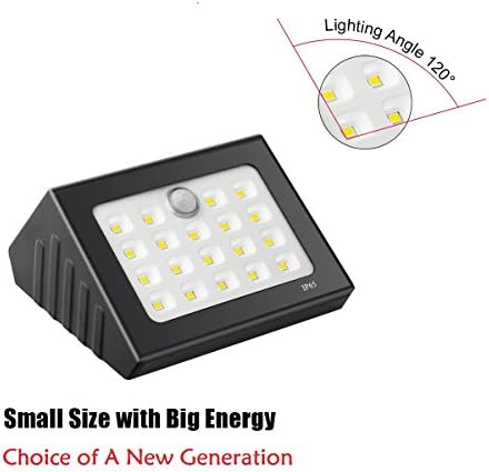 Ideasshop [Newest Version] Solar Motion Sensor Light,19 LED Wall Light Solar Powered Garden Lights, Waterproof Wireless Security Lights for Step,Gate,Yard or Driverway (ON/OFF Mode, Black)