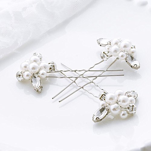 Aukmla Damen Haarschmuck, Brautschmuck, Haarnadeln, 3 Stück - 6