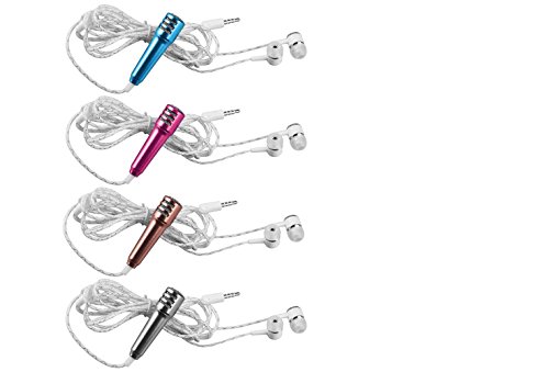 jeyplus, 2018Â nuovo interno orecchio per il piacere Mini Jack 3.5Â mm Studio microfono professionale karaoke Micro portatile per tutti gli smartphone come iPhone, iPad, Samsung, HTC, ecc...