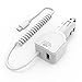 Produktbild Aukey® Kfz-Ladegerät mit integriertem Micro USB Kabel/KFZ USB Ladegerät Auto 2 Ports USB Ausgang, 24 W/4,8 A max (2.4 A + 2.4 A) Zigarettenanzünder Ladegerät Auto mit der Technologie aipowertm für iPhone 6 Plus, 6, 5, 5s, 4, iPad, Tablets, Smartphone, MP4, PSP, GoPro, GPS etc.