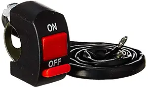 Accident Handle Bar Hazard Light Double Control Switch Button, Black