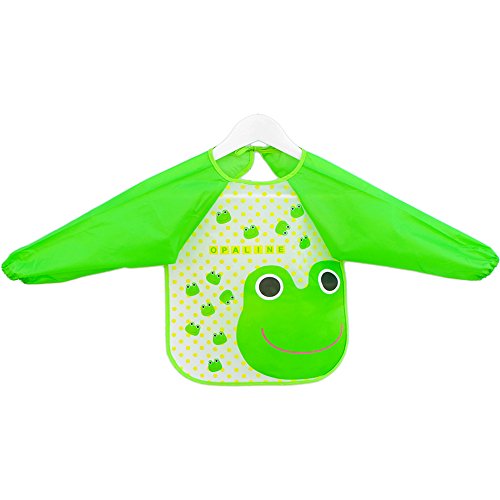 Diawell Baby Lätzchen Ärmellätzchen Malschürze Schnür mit Ärmel Wasserdicht
