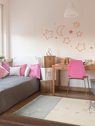 Justin Owl Kid's Rug - Quality Label Oeko-Tex Standard 100 - 100% Polypropylene - Animal Design - Machine woven - Children's room
