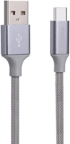 USB Type C Cable,QGhappy Nylon Braided USB-C to USB-A Data Sync &amp; Fast Charging Charger Cable for Galaxy S8 / S8 Plus, Nexus 5X / 6P, OnePlus 2 / 3T, HTC 10, Huawei P9, Nintendo Switch2017, Sony Xperia XZ, Lumia 950 / 950XL, New Macbook and More - (0.3M/1FT, Silver)