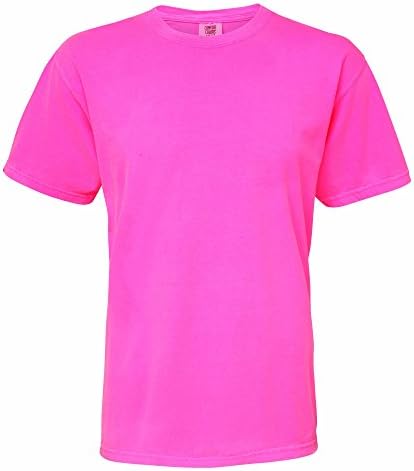 Comfort Colours Adults Unisex Short Sleeve T-Shirt (S) (Neon Pink)