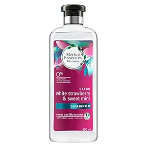 Herbal Essences bio:renew White Strawberry & Sweet Mint SHAMPOO, 400ml, No Parabens No Colourants