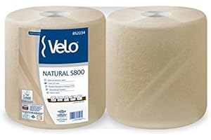 LUCART SPA BOBINE CARTA ECOLOGICA INDUSTRIALE VELO NATURAL 800STR ROTOLI ASCIUGATUTTO 2PZ