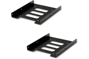 REQAG 2 pezzi it di montaggio per SSD/HDD da 2,5" a alloggiamento interno da 3,5", cornici di montaggio in metallo, adattatore, per SSD interno PC Kit di montaggio adattatore per staffa metallica con Viti