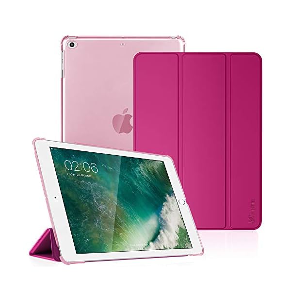 Fintie Funda para iPad 9.7 (2018/2017), iPad Air 2, iPad Air - Trasera Transparente Carcasa Ligera con Función de…
