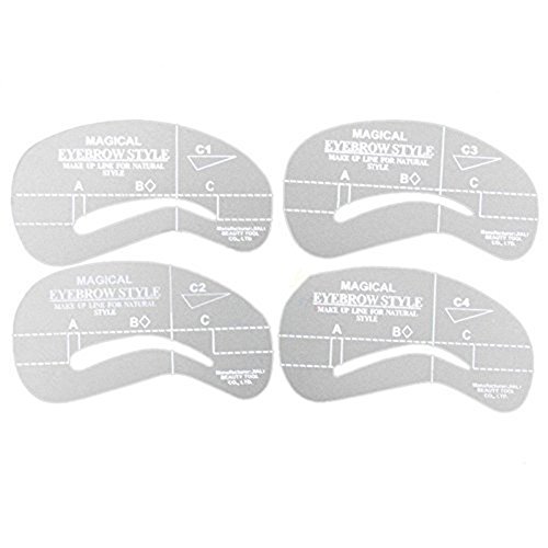 VONISA Wasserfest 3 Farben Augenbrauenpuder Braun Ausrüstung Brauen Schattierung Palette Schönheit Kosmetik Creme Highlighter Make Up Augenbrauen Filler + 4 Augenbrauen Schablone Augenbrauen Pinsel - 8