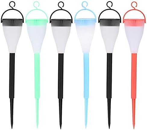 Solar Stake Lights Garden Outdoor Waterproof Path Lights Set 7 Colour Changing 3 Lighting Mode for Plants Yard Veranda Fence Landscape Patio etc (6pcs, Mixed color)