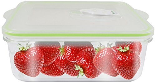 Tupper rectangular de 1000ml para sistema envasado al vacio portátil Aura Fresh [Ecológico y libre de BPA]