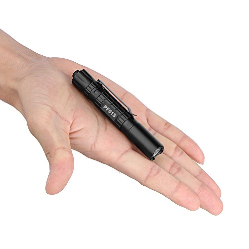 ThorFire Mini Taschenlampe, Penlight Taktische Taschenlampe Pocket Taschenlampe PF01S Taschenlampe mit Gedächtnis, 0.5-120LM Verwenden AAA-Batterie (Nicht Enthalten) - 3