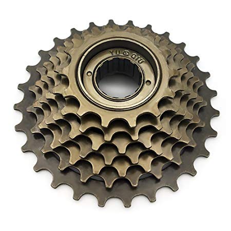 21 Cycle Freewheel 7 Speed Compatible with Gear Cycle 21 Speed with 14-28 Teeth Cassette Road MTB Bike Flywheel Speed 7 Speed Bike Freewheel Cassette Road Freewheel Bicycles Screw Type