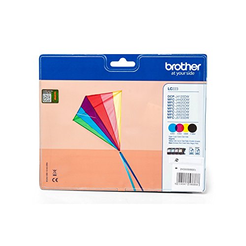 Original Tinte passend für Brother MFC-J 5320 DW Brother LC223VALBPDR,LC-223 VAL BPDR LC-223 VAL BPDR – 1x Premium Drucker-Patrone – Schwarz, Cyan, Magenta, Gelb – 550 Seiten - 2