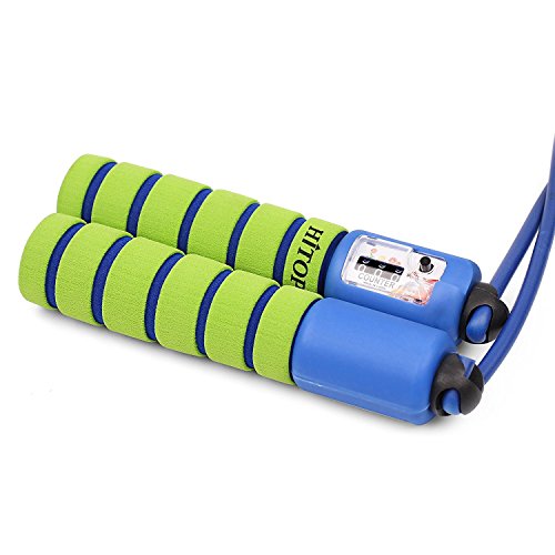 HITOP Verstellbares Kinder Springseil mit Zähler und Komfortablen Griffen für Sport Training Crossfit boxen and Fitness(Blau) - 4