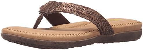 Volitile Women's Avalonie Flat Sandal, Brown, 8 B US