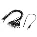 Price comparison product image DealMux 10.3 2.1x5.5mm CCTV Security Camera DC Male Power Cable Black 10 Pcs