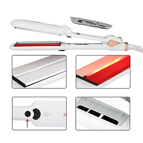 Infrared Steam Hair Straightener Professional Steam Infrared Flat Iron with 2 Inches Wide Ceramic Heat Plate Anion Care Adjustable Temperature for All Types 360 Swivel Cord White reviews Infrared Steam Hair Straightener Professional Steam Infrared Flat Iron with 2 Inches Wide Ceramic Heat Plate Anion Care Adjustable Temperature for All Types 360 Swivel Cord White
