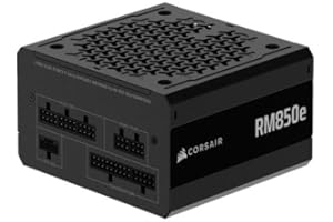 CORSAIR RM850e (2025) Bloc d'alimentation ATX entièrement modulaire à faible bruit avec câble 12 V-2 x 6 – Conforme aux normes ATX 3.1 et PCIe 5.1, efficacité Cybenetics Gold, condensateurs nominaux à