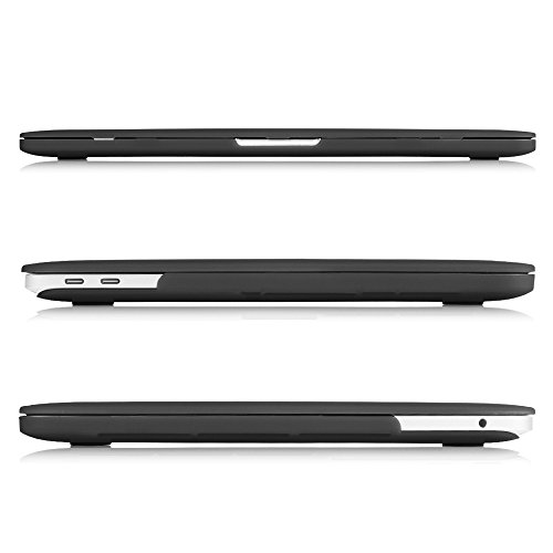 Fintie MacBook Pro 13 Hülle 2016 – Ultra Slim Hochwertige Matt Gummierte Hartschale Tasche Schutzhülle Snap Case für NEUESTE 13-zoll MacBook Pro 13″ (2016 Freisetzung) A1706 / A1708 mit/ohne Touch Bar and Touch ID, Schwarz - 5