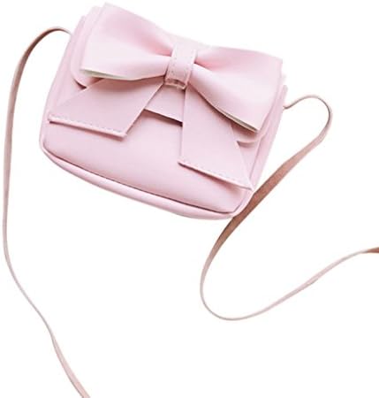 Baby Girls Shoulder Bags, Hmeng Children Girls Fashion Bowknot Leather Shoulder Bag Cross Body Bag Purse Handbag Messenger Bag (Pink)