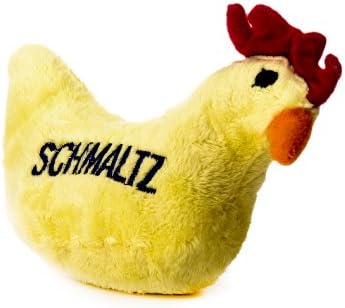 Copa Judaica Chewish Treat 4 by 1.5 by 2.5-Inch Schmaltz Chicken Squeak Plush Dog Toy, Small