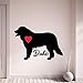 Price comparison product image Cyalla Bernese Mountain Custom Dog's Name Wall Stickers Personalize Pet Dog Wall Decals Pet Silhouette Home Decor Art Mural 42 * 61Cm