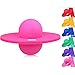 Price comparison product image BISOZER Pogo Ball, Hop n' Hop Pogo Hopper, Pogo Ball Fun Hopper Sports High Balance Bounce Jump Board Ball Platform Fitness Ball for Aerobic Balance and Coordination Exercises (Pink)