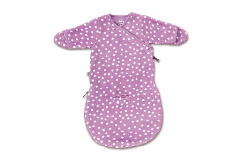 Baby Boum Unisex Baby 60cm Long Super Soft Car Seat Sleeping Bag with Arms and Scratch Mitts Purple 0-3 Months