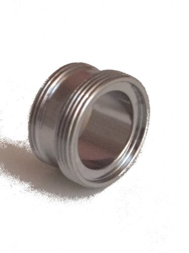 M22 AG x M24 AG, extra lang, chrom, Gewinde Adapter M22 Aussengewinde auf M24 AG extra lang CHROM für Perlstrahler Gewinde am Wasserhahn. Ideal um einen Aquadea Übertischfilter oder Kristall-Trinkwasserwirbler leichter anschließen zu können.
