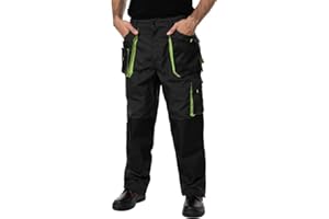 MAZALAT work wear Pantalones de Trabajo para Hombre, Pantalon de Seguridad, Pantalones de Proteccion, Ropa Hombre, Bolsillos Multiusos, S - 3XL, con Rodilleras Trabajo. Resistente