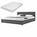 Produktbild [my.bed] Elegantes Polsterbett mit Kaltschaum-Matratze (H2) - 180x200cm - (Kopfteil: Textil grau - Fuß-und Seitenteil: Textil grau) - Bett / Doppelbett / Bettgestell inkl. Lattenrost