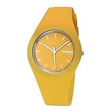 XKC-watches Herren- und Damenuhren, SKMEI 3695 Concise Trendy 3ATM Wasserdichte Süßigkeit Farbe Quarz Armbanduhr mit Silikonband für Studenten (Farbe : Gelb)