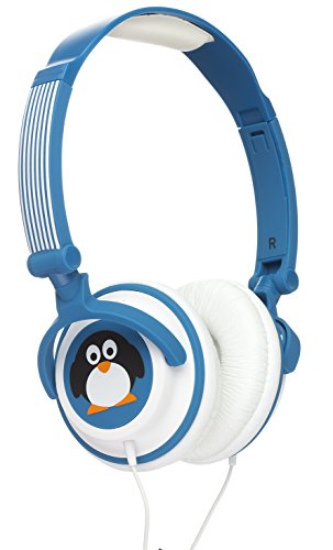My Doodles DDPENHP - Auriculares de Diadema Cerrados con limitador de Volumen a 85 db, diseño pingüino