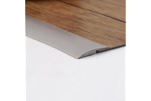 ZAYEJOD Tira autoadhesiva para borde de alfombra, piso laminado, tira de transición para puerta, umbral, PVC, 3 mm, color gris, 2 metros