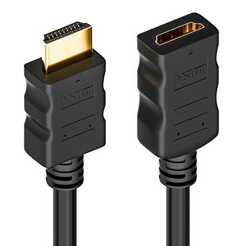 deleyCON 1m HDMI Verlängerung Kabel – kompatibel zu HDMI 2.0a/b/1.4a – UHD / 4K / HDR / 3D / 1080p / 2160p / ARC – High Speed mit Ethernet - 3