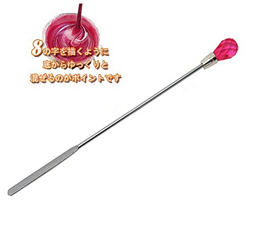 ODN Stainless Nail Art stirrer Dotting Tool Rhinestone Picker Nail Needle Gem Decorated Tool (Hot pink)