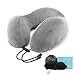 Produktbild INSN Atmungsaktives Und Komfortables Memory Foam-Reise-Nackenkissen, Das Komfort Und Unterstützung Für Nacken Und Kopf Bietet,Gray